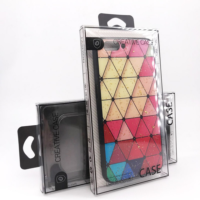 Mobile Phone Box Design Plastic Packaging PET Pvc Phone case Box Packaging Clear Plastic Display Box