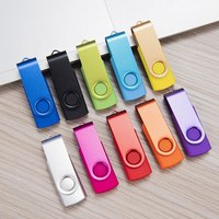 Clé USB en gros d'usine 128 Mo à 64 Go Logo personnalisable rotatif en métal Interface USB 2.0 Disque U