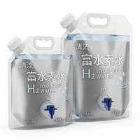 Pochette à bec verseur avec valve, sans BPA, pour stockage d'eau, distribution facile des liquides, emballage portable d'eau potable, logo personnalisé