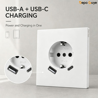 Prise murale européenne givrée blanche 10A, panneau combiné DIY, prise TV, ordinateur, téléphone, données, interrupteur électrique moderne pour la maison