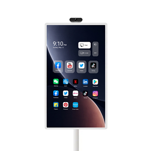 MJK White Full HD 21.5" LCD <b>Portable</b> <b>TV</b> 44G+64G Stand With Battery Included Movable for Gaming Fitness Meetings Wireless Mobilit - Product Image 6