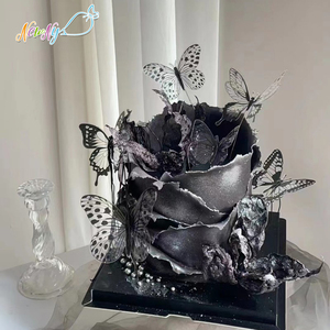 Disponibili all'Ingrosso Accessori per Decorazione Torte, Topper per Torte di <span class=keywords><strong>Compleanno</strong></span> in Plastica Acrilica a Forma di Farfalla - Product Image 6