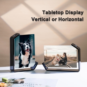 Cadres <span class=keywords><strong>photo</strong></span> en acrylique personnalisés, présentoirs modernes de table, double face, affichage horizontal et vertical pour la maison et le bureau - Product Image 3