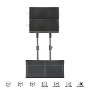 4000W Portable Dual 15" Active Sub+10" Line Professional PA Sound System With <b>Plastic</b> <b>Enclosure</b> DSP/WiFi/ Professional S - Product Image 2