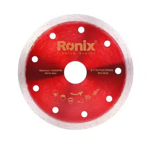 Disque de coupe en céramique professionnel de 115mm de vente chaude RonixRH-3534 disque externe de haute qualité pour la découpeuse