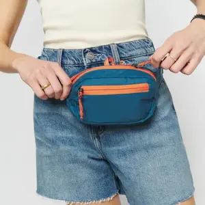 Tas sabuk selempang dada, tas lucu pinggang nilon mendaki olahraga luar ruangan tahan air Logo kustom - Product Image 2