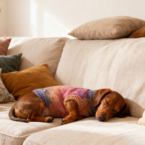 Özel yeni tasarım kış pet giyim basit balıkçı yaka degrade gökkuşağı kazak kedi ve köpek pet kazak - Product Image 5