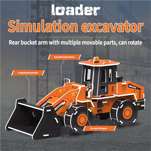 Puzzle 3D éducatif pour enfants sur les véhicules d'ingénierie, blocs de construction en papier, jouet d'assemblage DIY pour enfants - Product Image 2