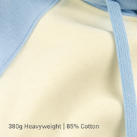 Sweat à capuche surdimensionné en molleton épais 380 g/m² avec blocs de couleur et manches raglan, personnalisable avec logo OEM pour les magasins de détail – Direct Usine