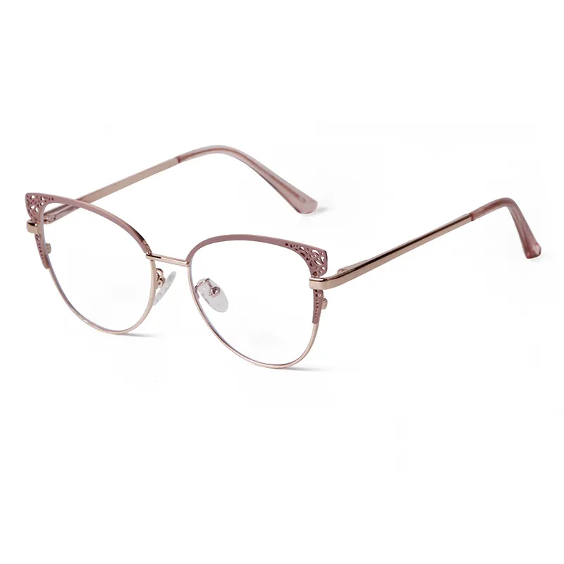 HISTORIA PSTY91259 Retro ojo de gato mujeres gafas ópticas señoras lujo Anti Blue Ray gafas 2023 moda Metal anteojos marco