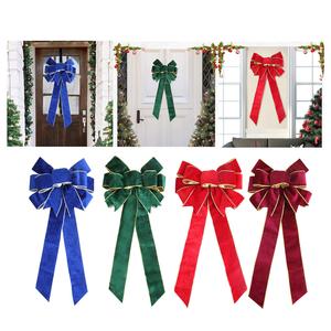 Fatto a mano Chic Craft Blue Christmas porta arco interno/cortile giardino decorativo ciondolo fai da te nastro occhiali in polistirolo metallizzato - Product Image 2