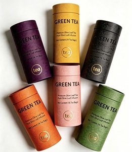 Biodegradable Custom Logo Food Grade Cylinder Cardboard <b>Container</b>, Eco Paper Tube Packaging for Coffee Beans and Tea Leaves - Product Image 3