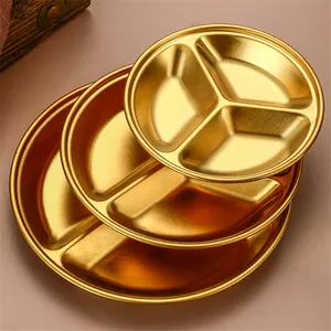 Acier inoxydable Poivre Rôti Viande Sauce Plats Rond Assaisonnement Plateau Hotpot Condiment Trempage Assiette Cuisine Épice Vaisselle - Product Image 1