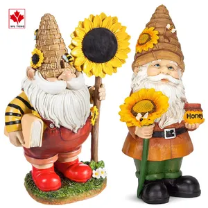 Custom Resin Crafts Indoor Decor Funny Garden Elf Polyresin Honey Picking Dwarf Figurine Gnome Statues