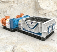 Concasseur à double rouleau denté avec moteur AC contrôlé par PLC, capacité conçue, pièces en fonte d'acier à haute teneur en manganèse pour utilisation minière
