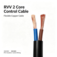 Anti-Aging RVV 2-adriges Steuerkabel Flexibler Kupferleiter PVC-ummanteltes Elektrokabel