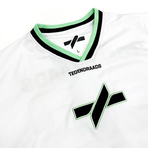 Camiseta de fútbol de malla personalizada, camisetas de fútbol de club con diseño de bordado de sarga de aparejos transpirables americanos - Product Image 3