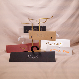 Biểu Tượng Tùy Chỉnh Dệt Vải Swatches Hiển Thị Mẫu Giấy Móc Áo Thẻ Tiêu Đề Với Kim Loại Móc Và Các <span class=keywords><strong>B</strong></span>ộ Phận - Product Image 6