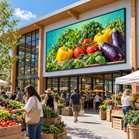 Écran LED publicitaire extérieur P10, 6000 cd, haute luminosité, IP65, murs vidéo pour les promotions sur le marché de gros et les façades de bâtiments