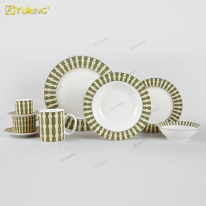 Ensemble <span class=keywords><strong>de</strong></span> vaisselle <span class=keywords><strong>en</strong></span> céramique <span class=keywords><strong>de</strong></span> haute qualité <span class=keywords><strong>en</strong></span> gros, assiettes, bols et tasses <span class=keywords><strong>en</strong></span> <span class=keywords><strong>porcelaine</strong></span> à motifs, style moderne classique pour la maison, l'hôtel et le restaurant - Product Image 2