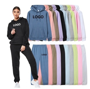 Hot Koop Badstof Katoen Herfst Fitness Trui Hoodie <span class=keywords><strong>Jogger</strong></span> Sets Mannen Custom Logo Outfit Tweedelige Broek Set Cargo trainingspak - Product Image 6
