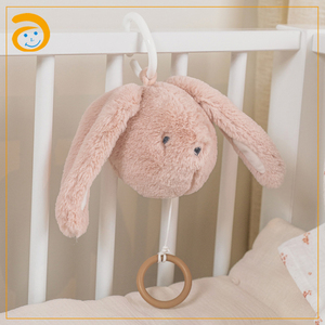 Juguete Musical de Peluche Portátil y Relajante para Cuna, Diseño de Elefante y Conejo con Canciones de Cuna y Luces Suaves, Ayuda para Dormir para Bebés - Product Image 1