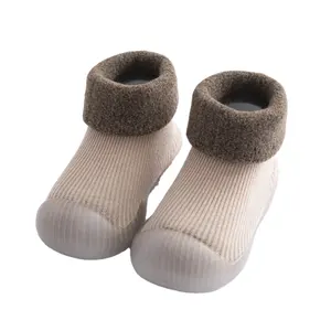 Manufacture Customized Anti-slip Quality Cute Kids Walking Beginner Shoe Sock New Born Custom Baby Socks