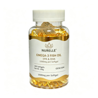 Gélules d'huile de poisson Oméga 3 (EPA DHA) 1000mg sous marque blanche OEM ODM – Favorise la santé cardiaque, cérébrale et oculaire – Sans OGM – 100 gélules – Fabricant