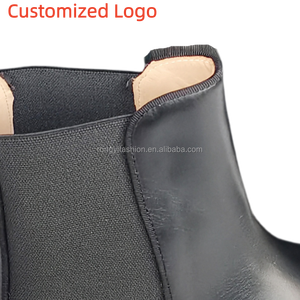 Botas <span class=keywords><strong>Martin</strong></span> de Cuero Genuino para Hombre, Diseño de Lujo de Alta Gama, con Remaches, Botines, Logotipo Personalizado, Fábrica de Guangzhou - Product Image 2