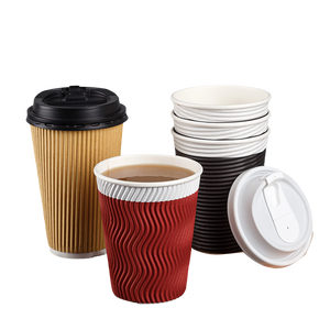 <b>Disposable</b> Hot Coffee <b>Cups</b> - Premium Quality Kraft Triple Wall Insulated Ripple Paper <b>Cup</b> Party - <b>Disposable</b> Coffee <b>Cups</b> - Product Image 4
