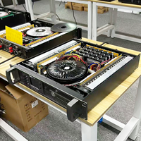 Amplificateur de puissance professionnel 4 canaux 1000W Classe H, montage en rack 2U. Convient pour les scènes de fête/KTV.