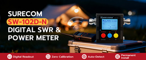 Surecom SW-102D 120W Talkie-walkie numérique DMR avec compteur de puissance et VSWR en option, interface N et M, VHF UHF 125-525Mhz, compteur de fréquence - Product Image 3