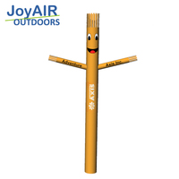 Danseur gonflable personnalisable d'air de la publicité d'homme de tube de bébé orange de sourire pour l'usage commercial extérieur