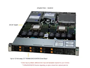 Supermicro AS-1125HS-TNR เซิร์ฟเวอร์ virtualization Ai inference & Machine Learning Xeon processor สำหรับการประมวลผลแบบคลาวด์ AS-1125H - Product Image 2