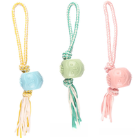 Nouvel Arrivage Ensemble de Jouets pour Chien en TPR, Peluche, Coton et Corde, Motif Singe, Anneaux et Nœuds, Jouet à Mâcher Résistant aux Morsures pour la Mastication et l'Entraînement Autonome