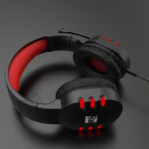 A68 Headset Gaming 3.5Mm Berkabel, Headset Peredam Bising untuk Headphone Pemain PC dengan Mikrofon Omnidirectional