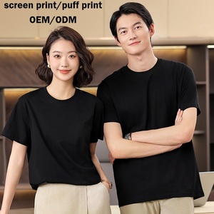 เสื้อยืดผ้าฝ้าย GSM Sorona 180พิมพ์ลายพัฟโลโก้กำหนดเองเสื้อเทคโนโลยีเนื้อนุ่มระบายอากาศได้ดีแห้งเร็ว - Product Image 1