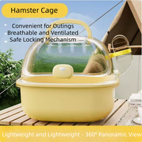 Cage à hamster transparente en acrylique, espace extra large, cage de voyage portable pour hamster doré, petits animaux, design transparent, accessoires pour animaux de compagnie