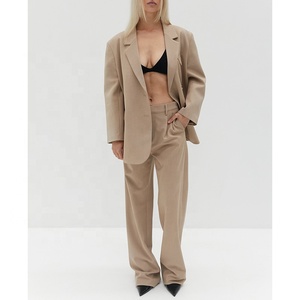 BAOLA Precio <span class=keywords><strong>de</strong></span> fábrica Tela tejida Diseños largos Oficina Blazer Mujer <span class=keywords><strong>Traje</strong></span> Diseñador Blazer <span class=keywords><strong>de</strong></span> gran tamaño Mujer - Product Image 1