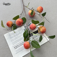 Kunstmatige appelboomtak realistische rode appels nep fruit steel schuim fruit vaas decoratie voor restaurant hotel café QYYN-1028