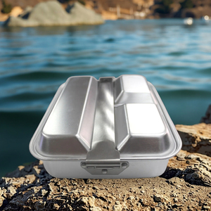 Boîte à repas portable en acier inoxydable SUS 304 robuste pour camping, vente en gros, directement de l'usine - Product Image 1