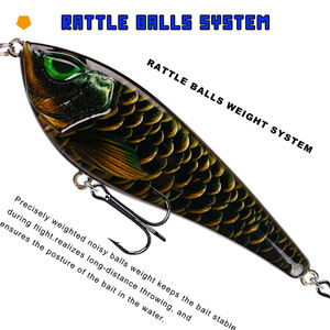 Leurre de pêche coulant imprimé DriftCatch 13 cm 40,5 g # 2 hameçons triples, appât réaliste <span class=keywords><strong>pour</strong></span> prédateurs d'eau douce, <span class=keywords><strong>pour</strong></span> rivière et lac - Product Image 5