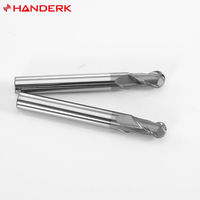 Herramienta de corte CNC personalizable HANDERK HRC45 Juego de fresas de punta de bola de 2 flautas Broca de fresado CNC para herramientas CNC