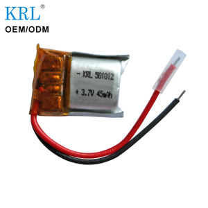 超薄型3.7V 40mAh 501012リポバッテリー ミニ充電式ポリマーセル ウェアラブルカスタム用 KC/CE認証取得、OEM工場 - Product Image 1