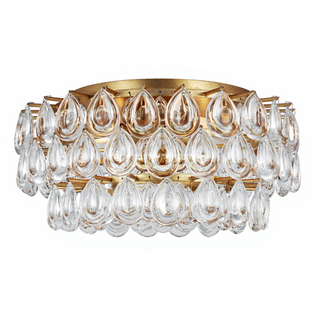 Living Room Vintage LED Crystal Ceiling Lamp