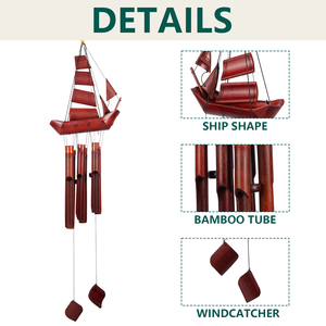 Campanas <span class=keywords><strong>de</strong></span> <span class=keywords><strong>Viento</strong></span> <span class=keywords><strong>de</strong></span> Bambú Hechas a Mano <span class=keywords><strong>de</strong></span> 40 Pulgadas, Acabado Natural, <span class=keywords><strong>Sonido</strong></span> Relajante para Interiores/Exteriores, Decoración Colgante para Jardín <span class=keywords><strong>y</strong></span> Fiestas - YINGTU - Product Image 6
