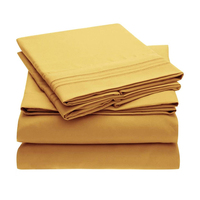 Brossé microfibre ensemble de draps taie d'oreiller