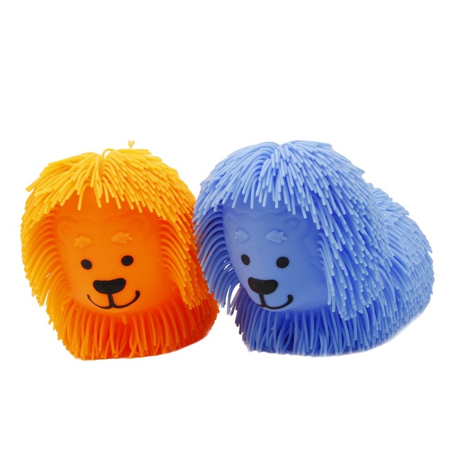 Hot Sale Relax Puffer Shaggy Bushy Lion Children'S Toy Ball Glowing High Quality Animal Flashing Puffer Ball