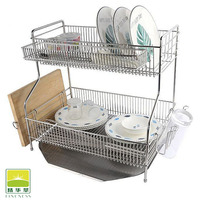 Système de rangement moderne pour ustensiles à double niveau Organisateur de vaisselle et de bol