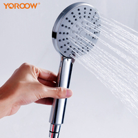 Classique Moderne Chrome Salle De Bains Ensemble Pas Cher ABS Pommeau De Douche En Laiton Poli Céramique Jet De Pluie pour Bain Douche OEM Service Disponible